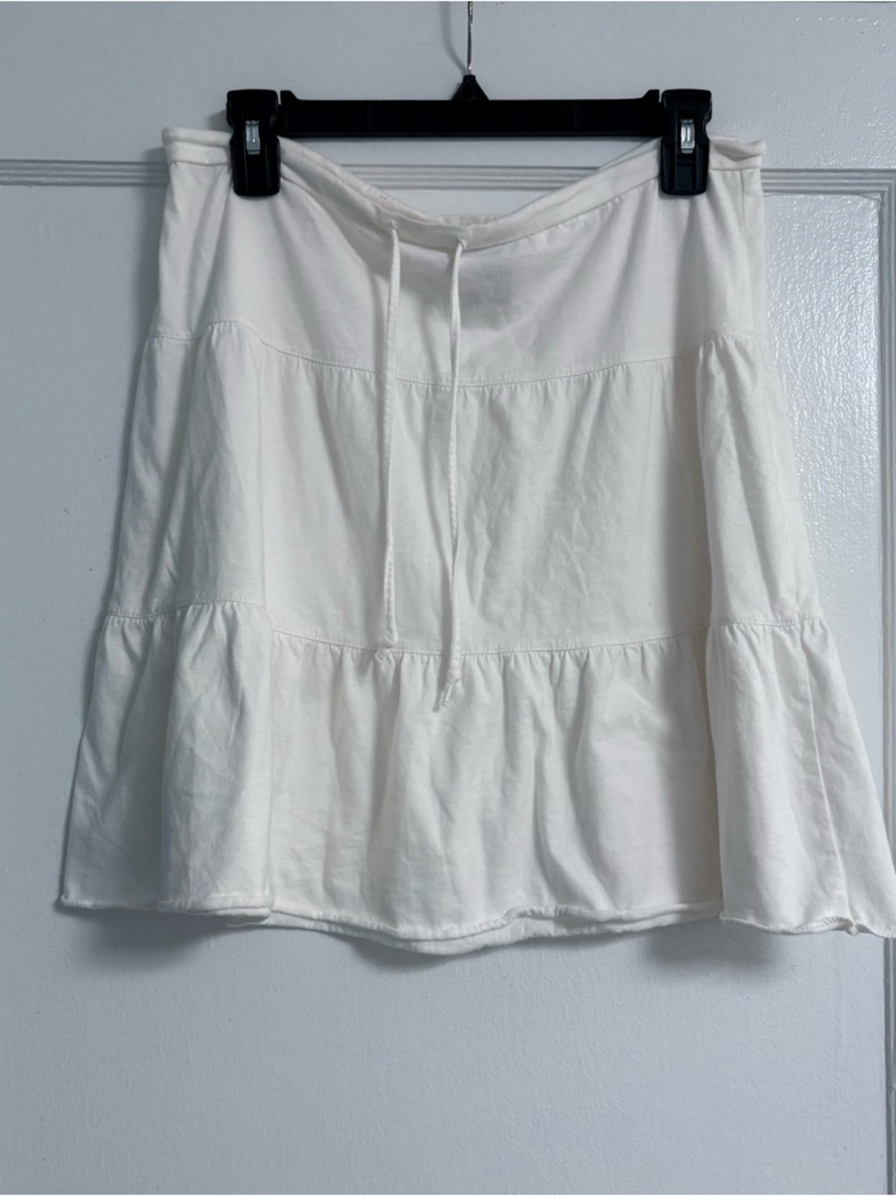 GAP tiered cotton mini skirt white size small